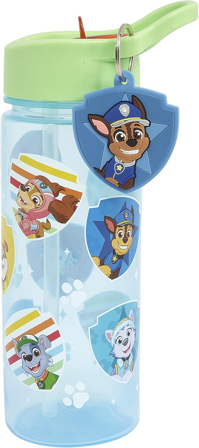 Polar Gear Paw Patrol kids water bottle 500ml with green cap and charm