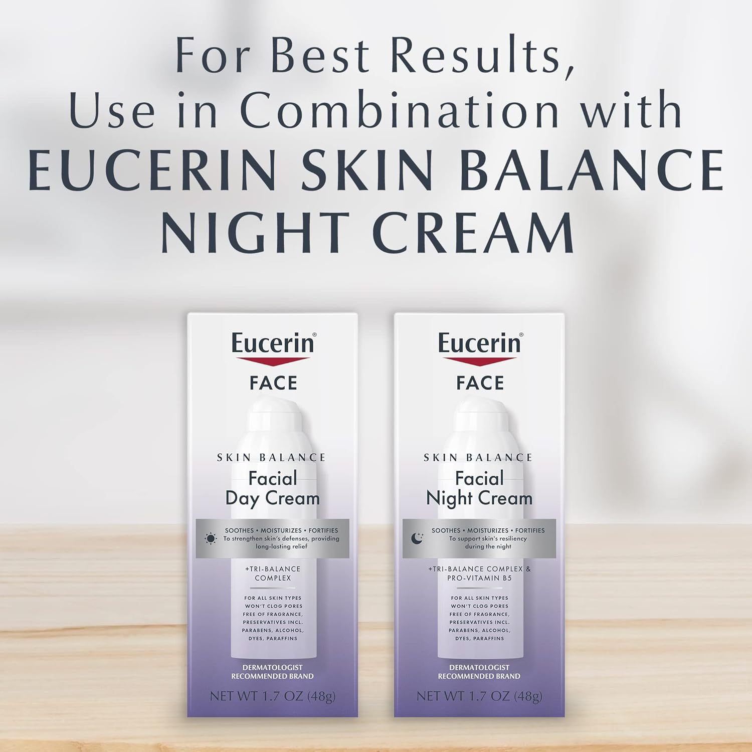 Eucerin Skin Balance Facial Day Cream for sensitive skin, 1.7 oz bottle
