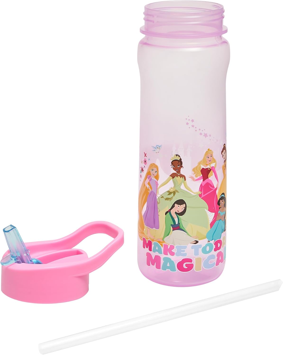 Polar Gear Disney Princess pink sipper water bottle 600ml with straw