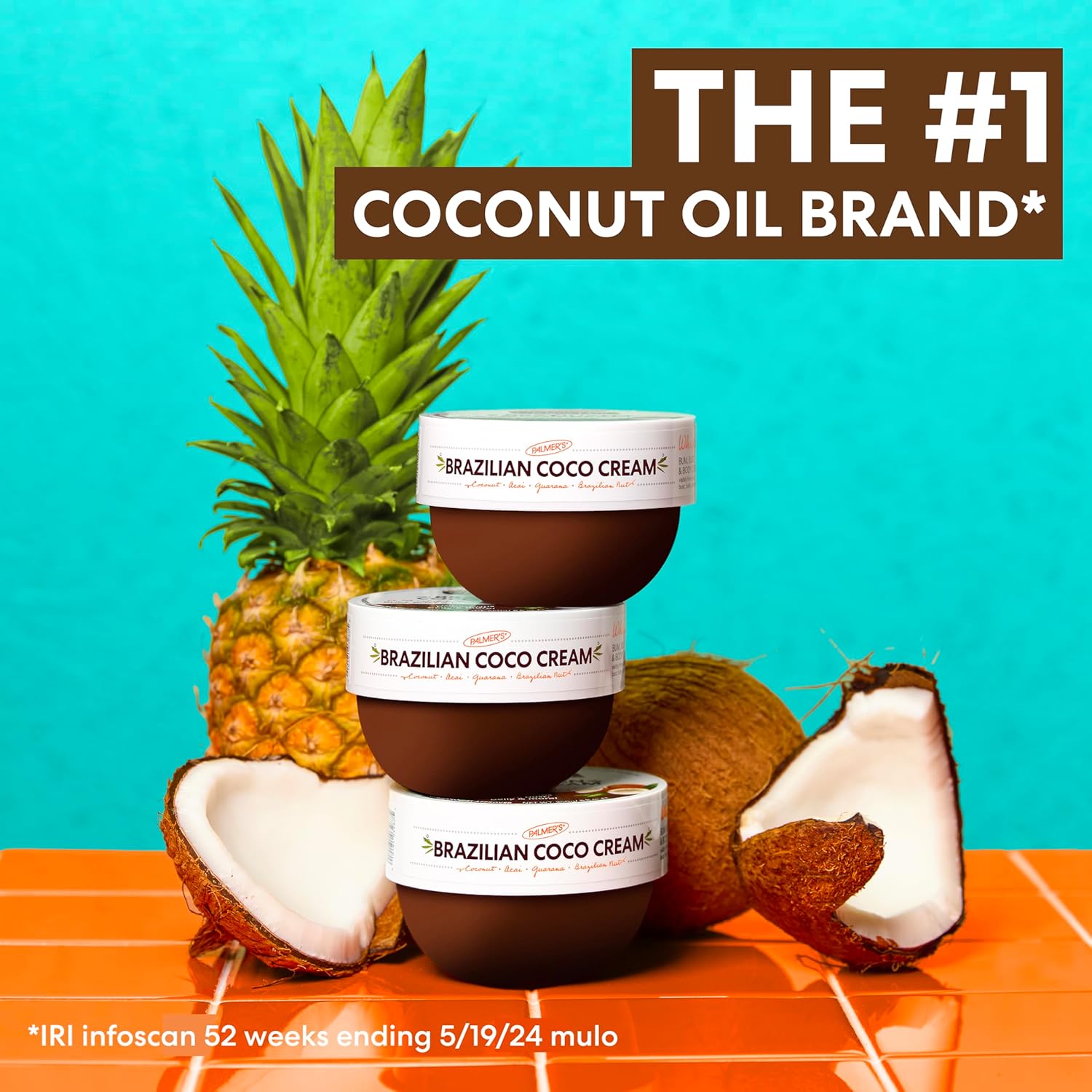Palmer's Brazilian Coco Whipped Body Cream 250g with coconut oil formula