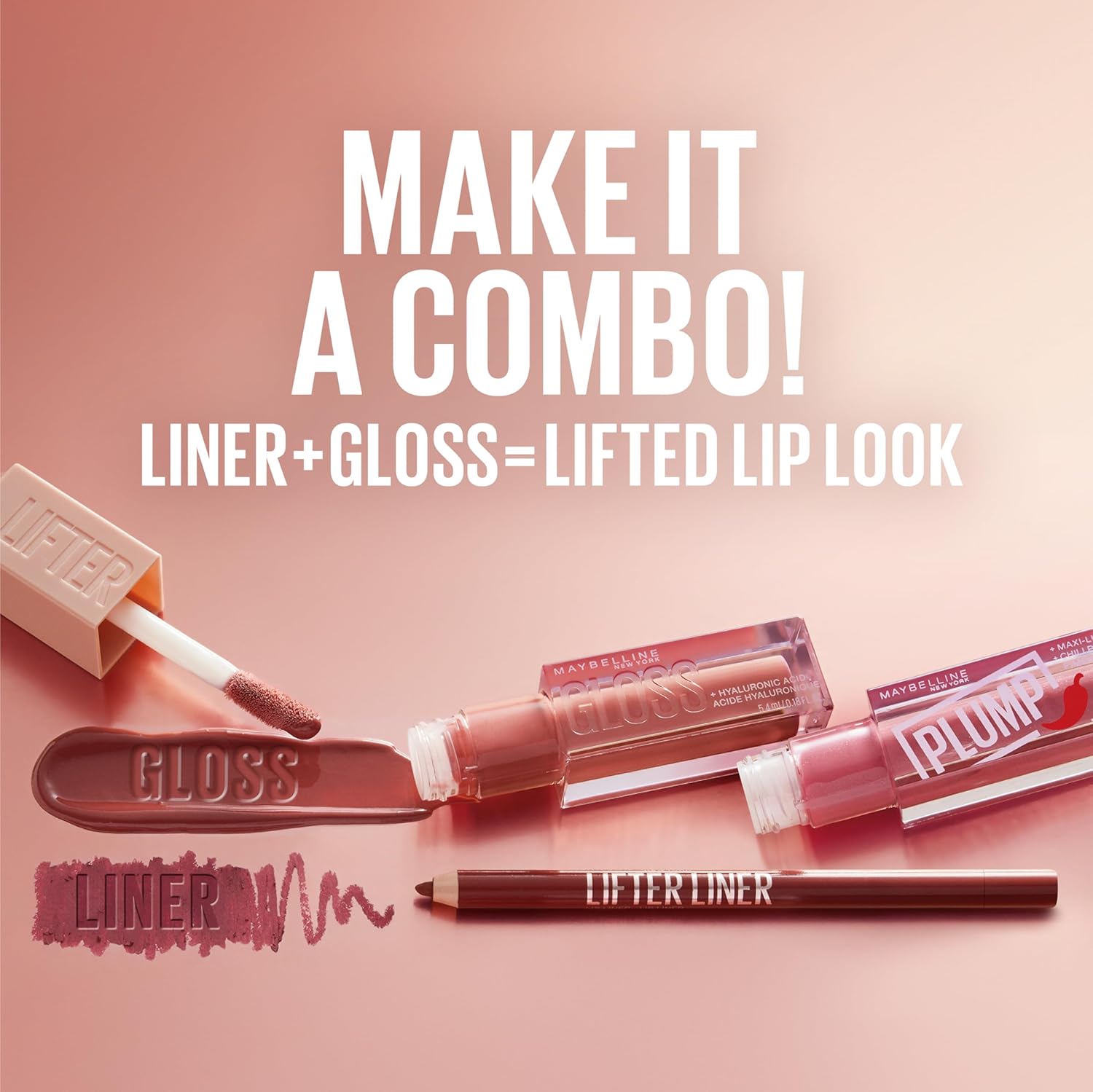 Maybelline Lifter Gloss plumping lip gloss in pink and red shades