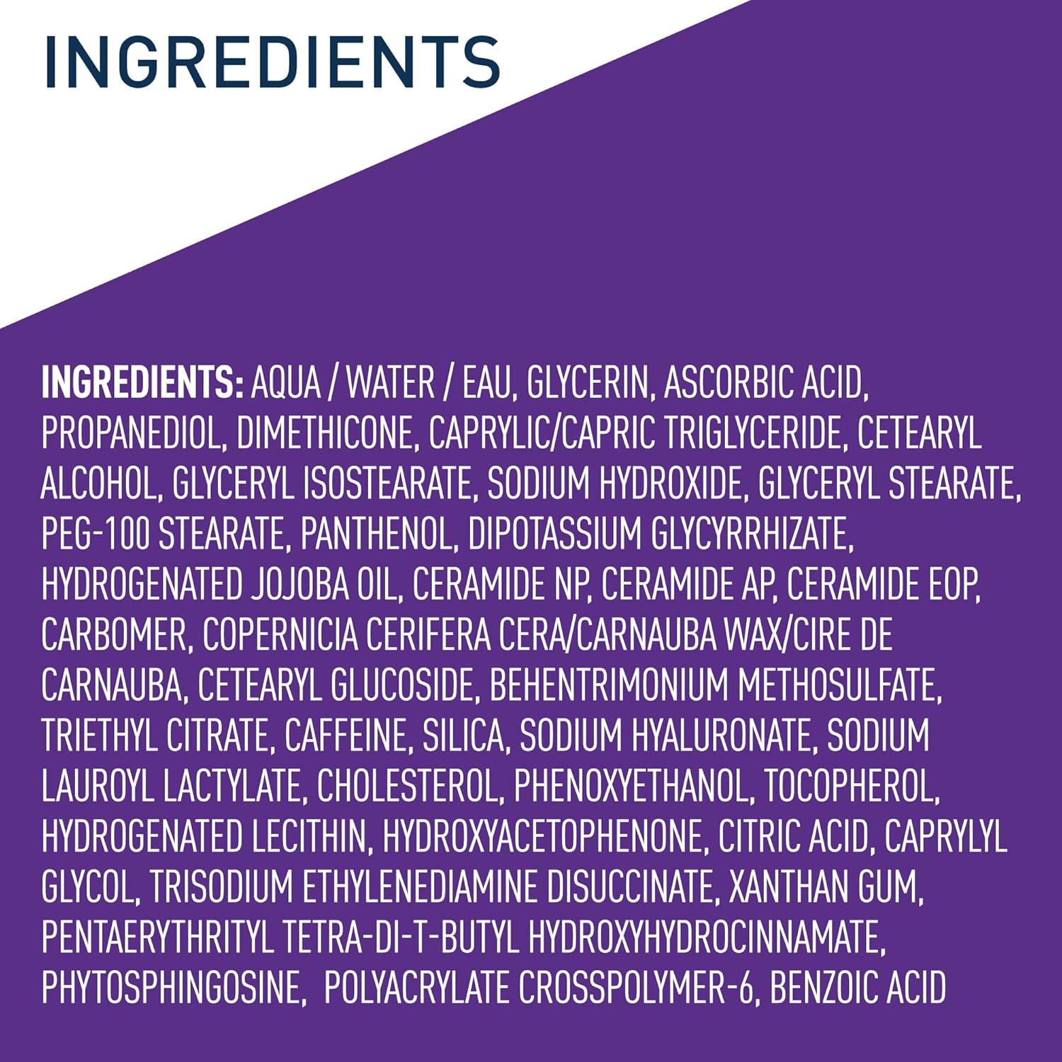 CeraVe Skin Renewing Vitamin C Eye serum 15 ml purple packaging ingredients list