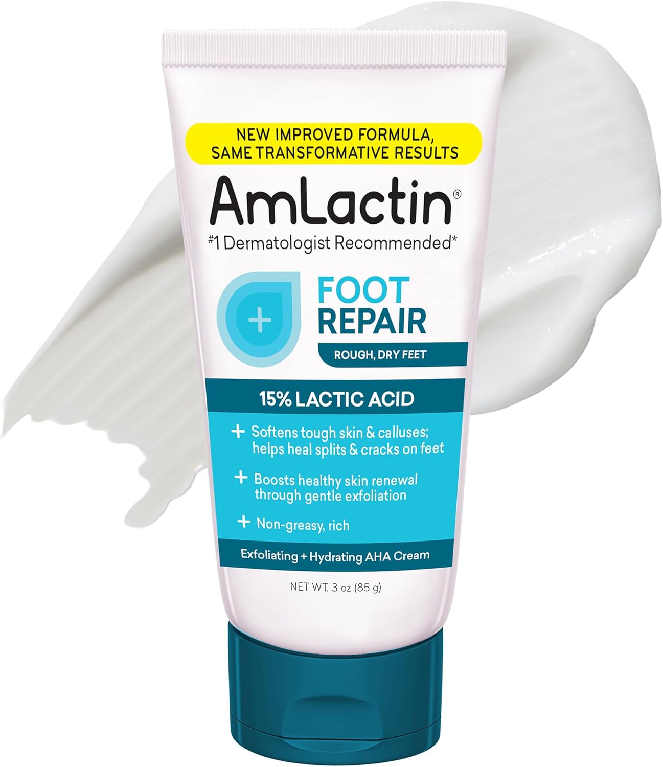 AmLactin Foot Repair AHA cream 15% lactic acid 3oz tube