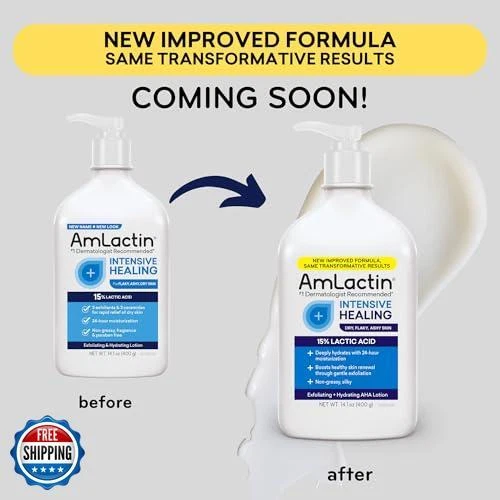 AmLactin Intensive Healing Body Lotion 400ml white pump bottle