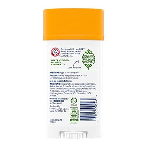 Arm & Hammer Essentials Natural Deodorant Clean Juniper Berry 71g stick