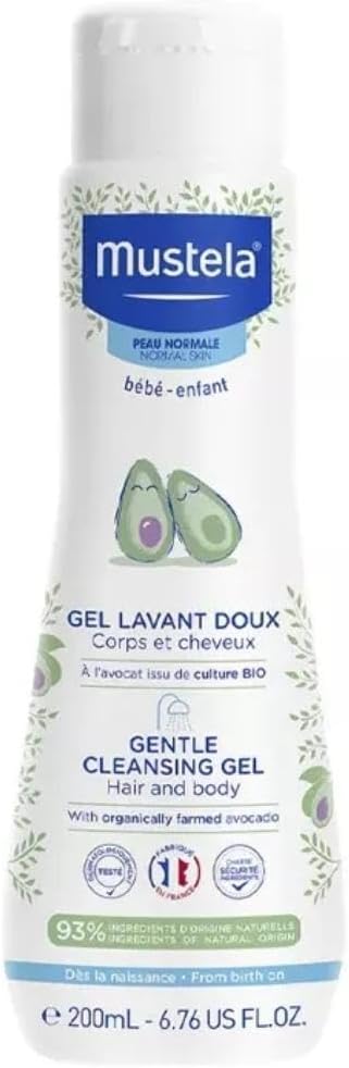 Mustela Baby Gentle Cleansing Gel hair and body wash 200ml bottle