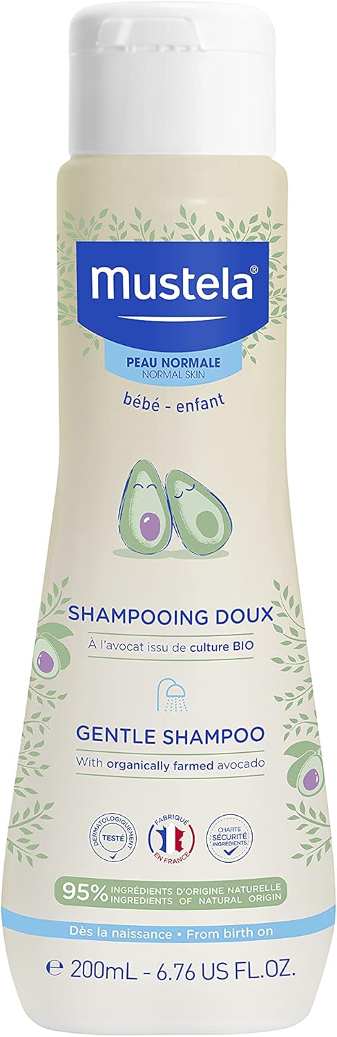 Mustela Baby Gentle Shampoo with organically farmed avocado 200ml bottle