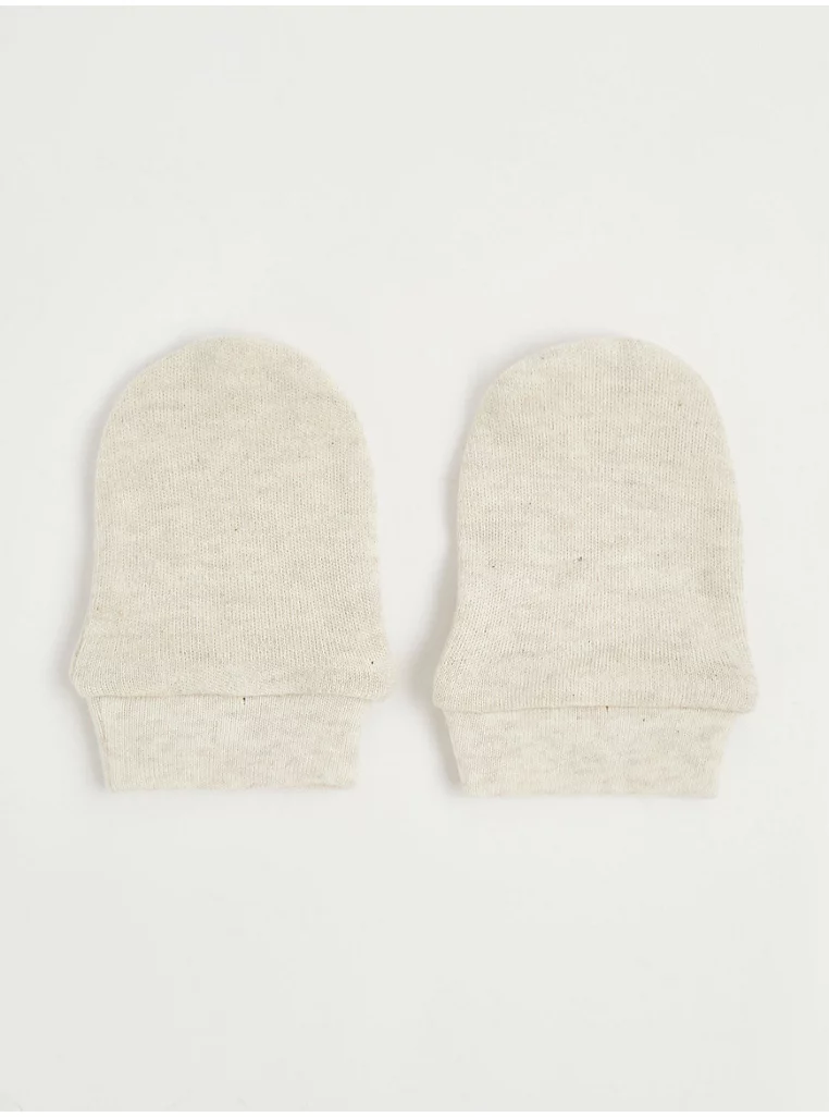 George neutral baby mittens cream 4 pack set