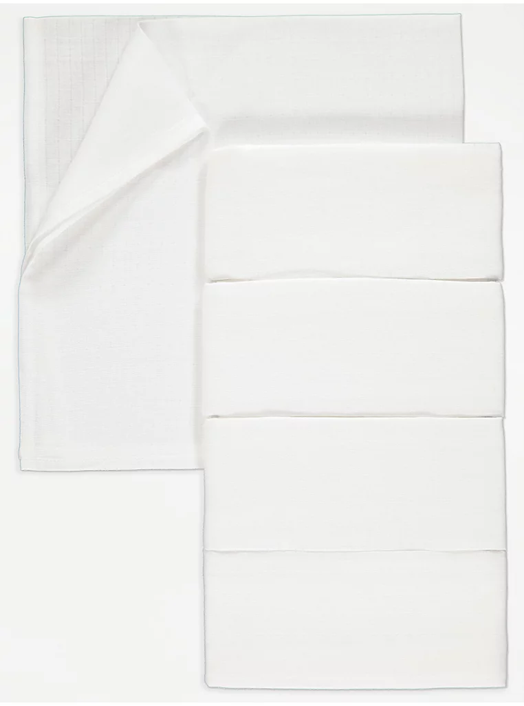 George white muslin cloths pack of five for babies