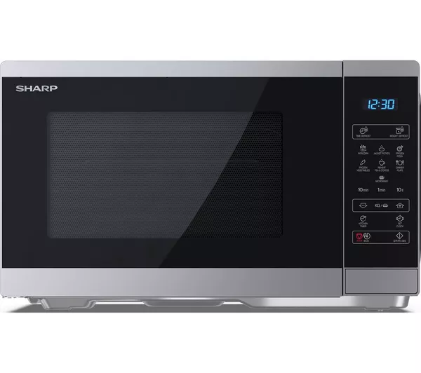 Sharp YC-MS252AU-S solo microwave silver with digital display and control panel