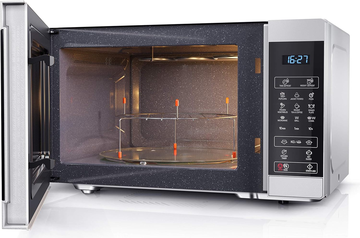 Sharp YC-MG81U-S 28 litre digital microwave with grill, silver