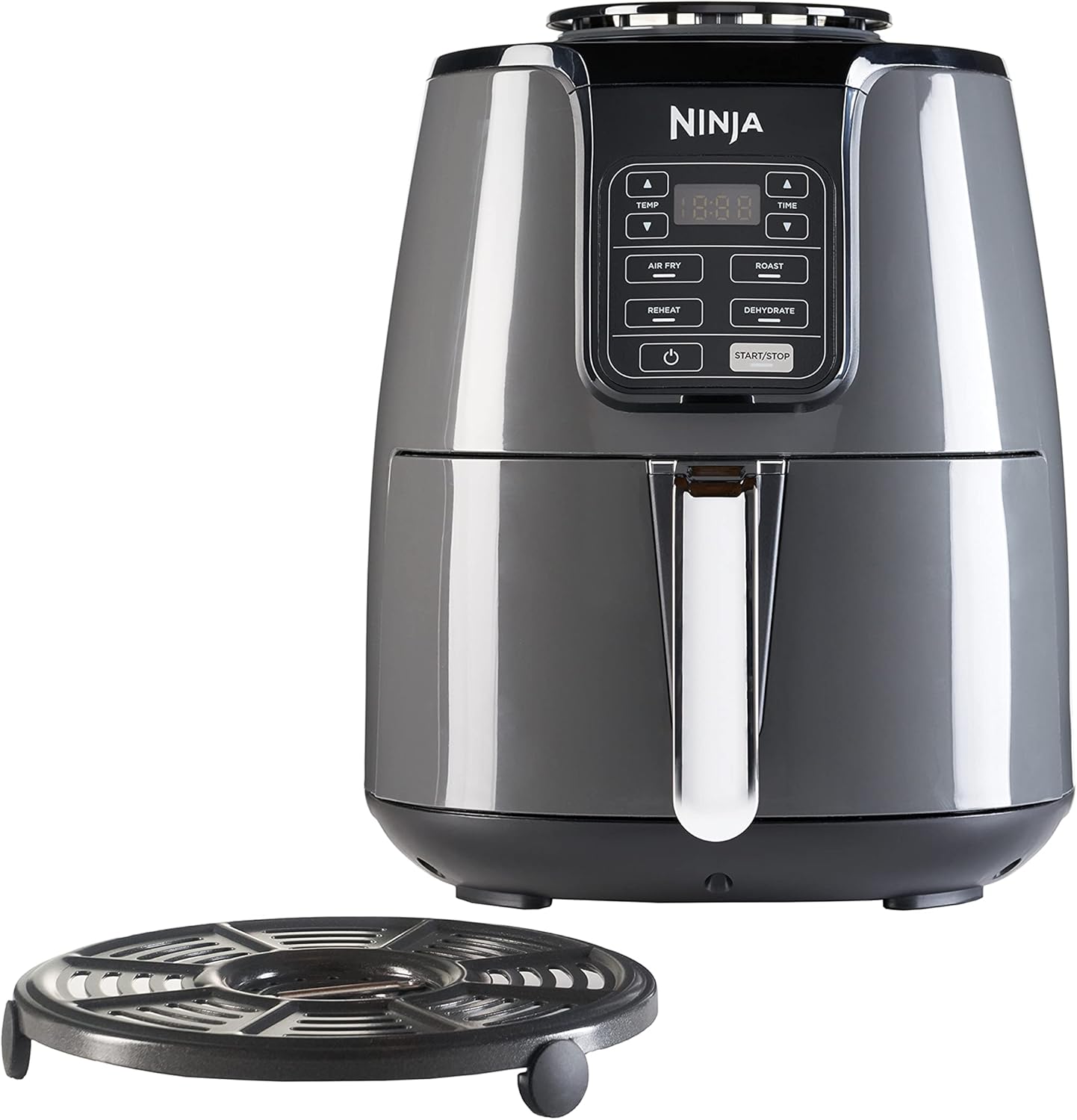 Ninja 3.8L black air fryer and dehydrator with digital controls and basket