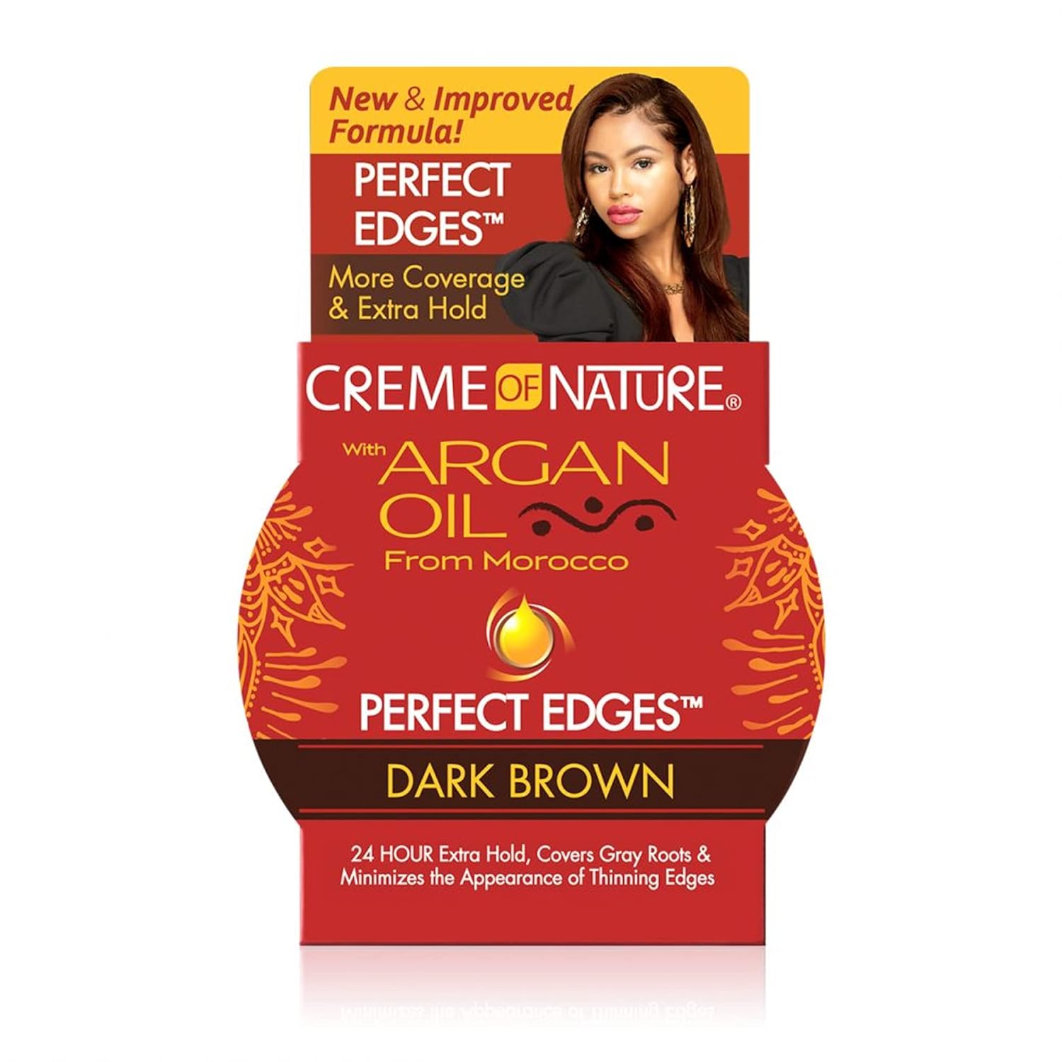 Creme of Nature Argan Oil Perfect Edges dark brown 63.7g hair styling gel