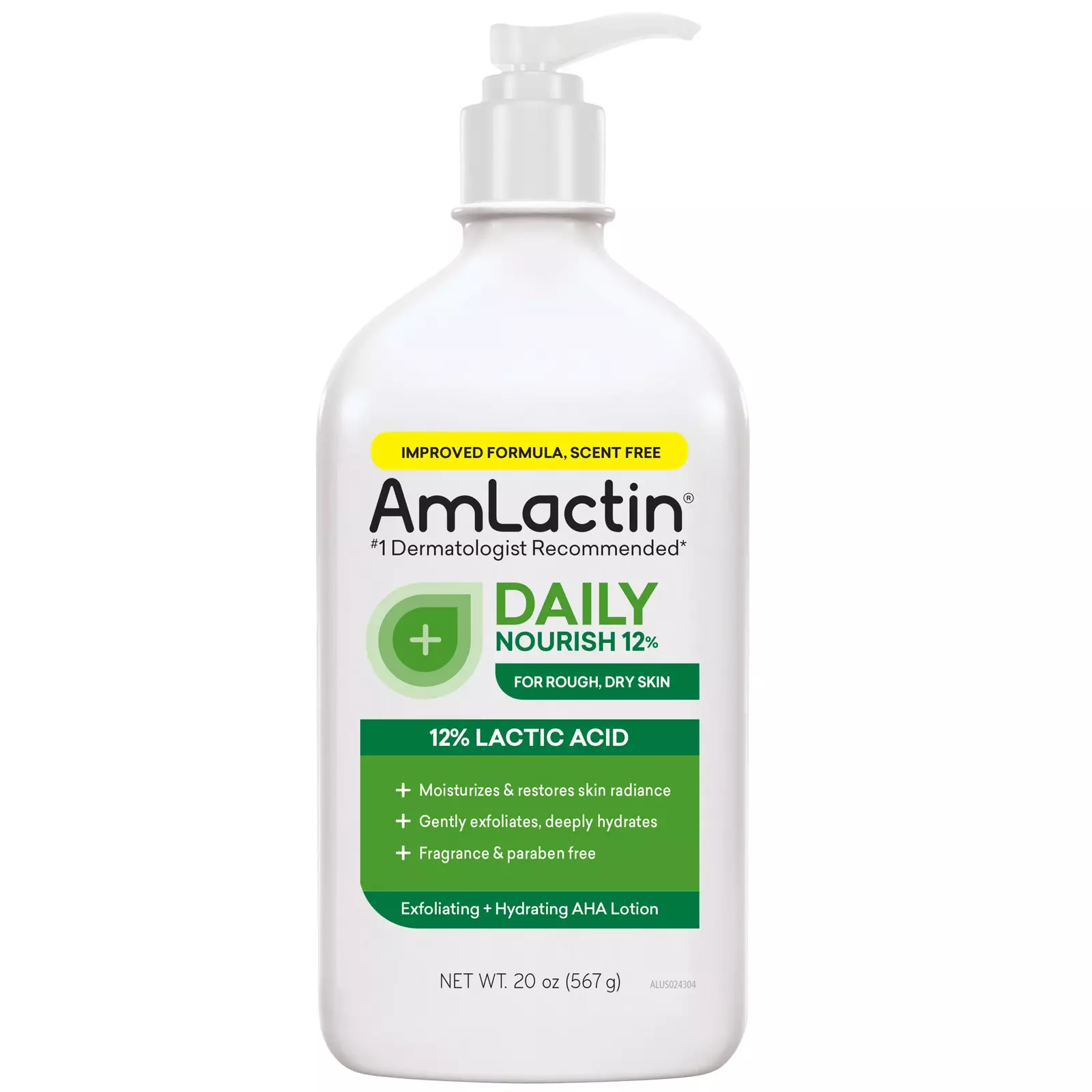 AmLactin Daily Nourish 12% lactic acid body lotion 20 oz pump bottle