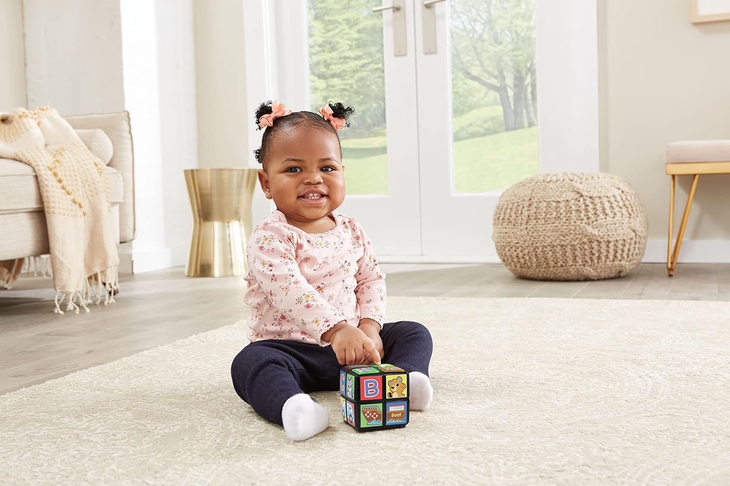 Vtech Twist & Teach Animal Cube with rotating sides and animal graphics