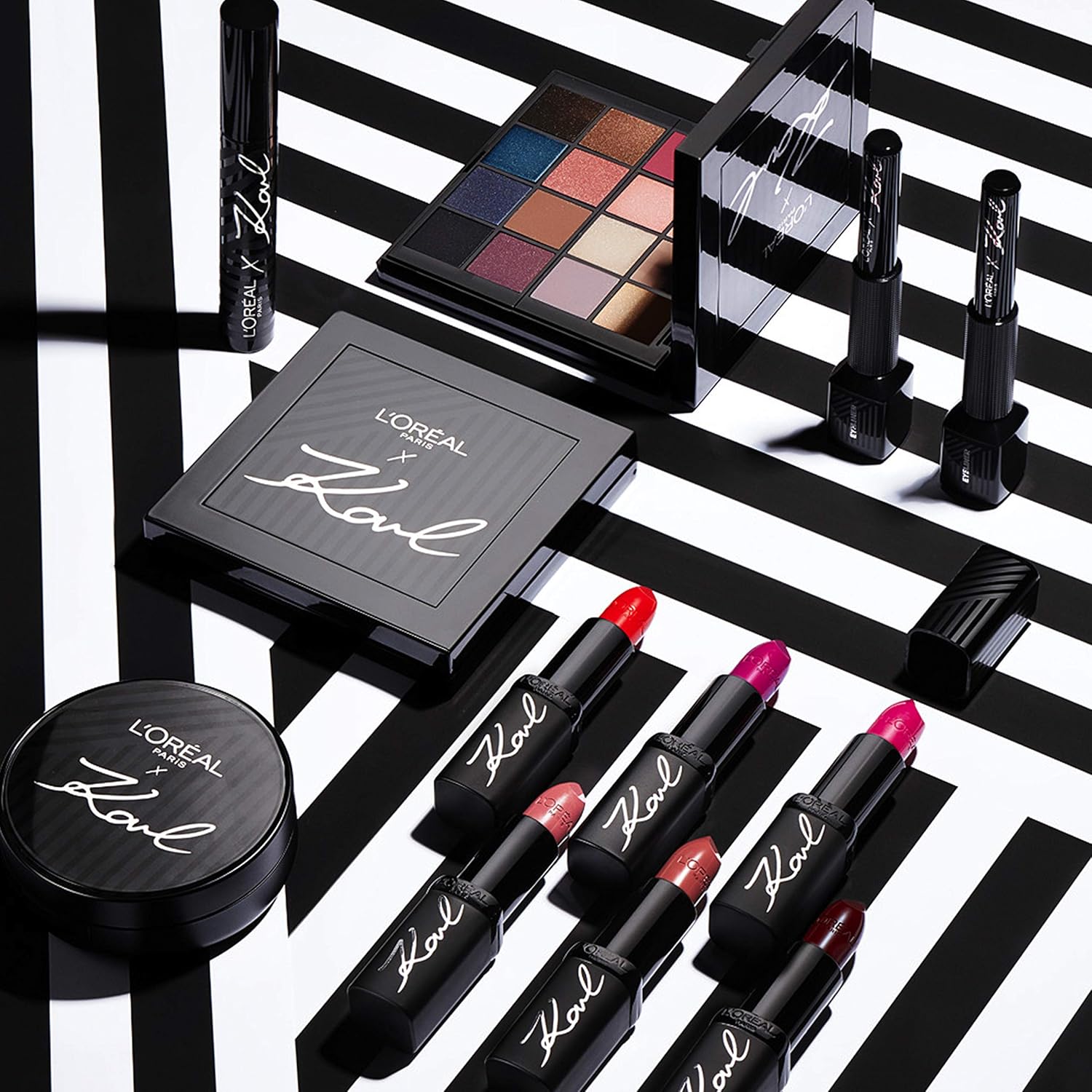 L'Oreal Paris Karl Lagerfeld satin lipstick in multiple shades and finishes