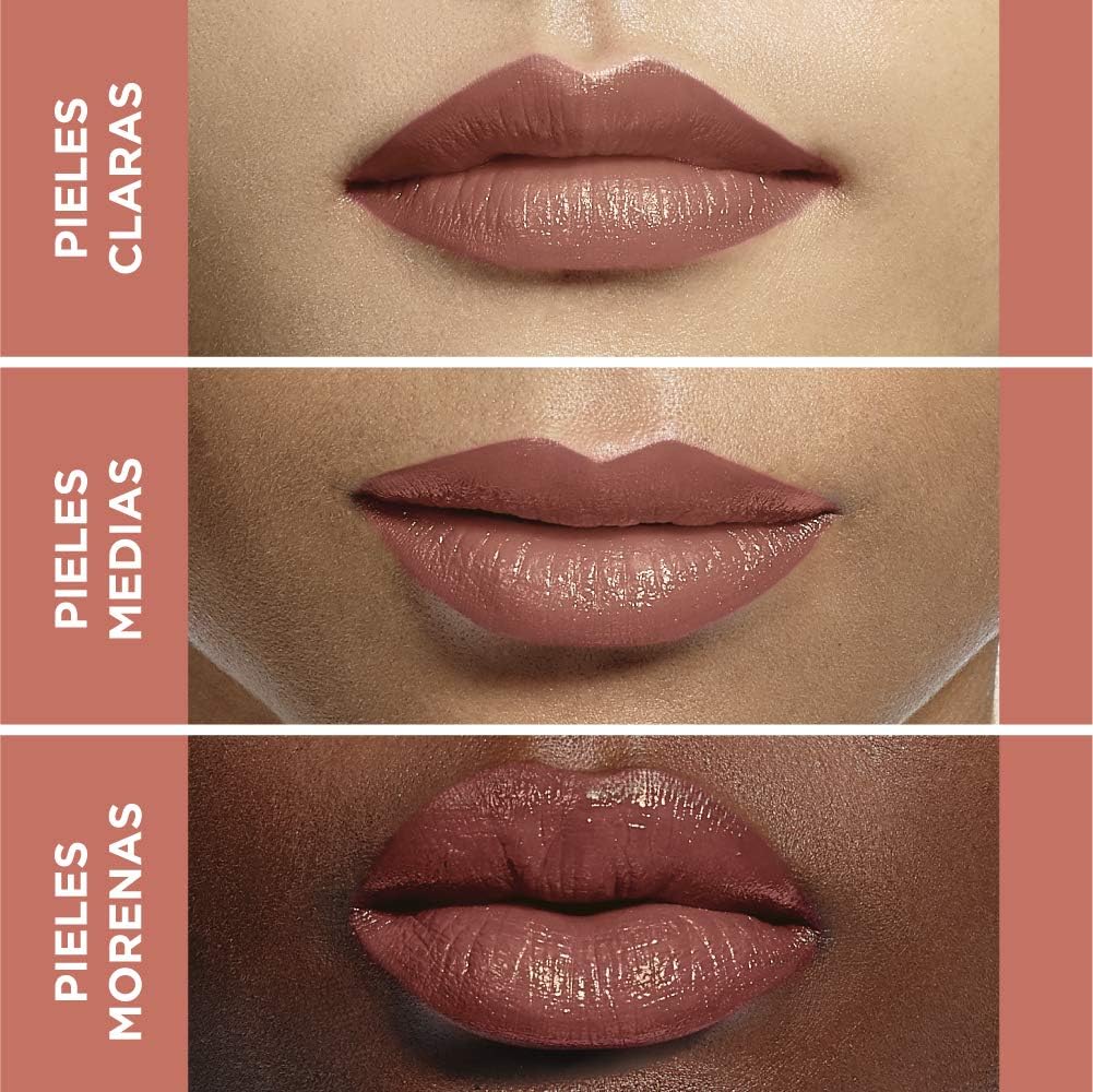 L'Oreal Karl Lagerfeld Karismatic lipstick in mauve shade swatches