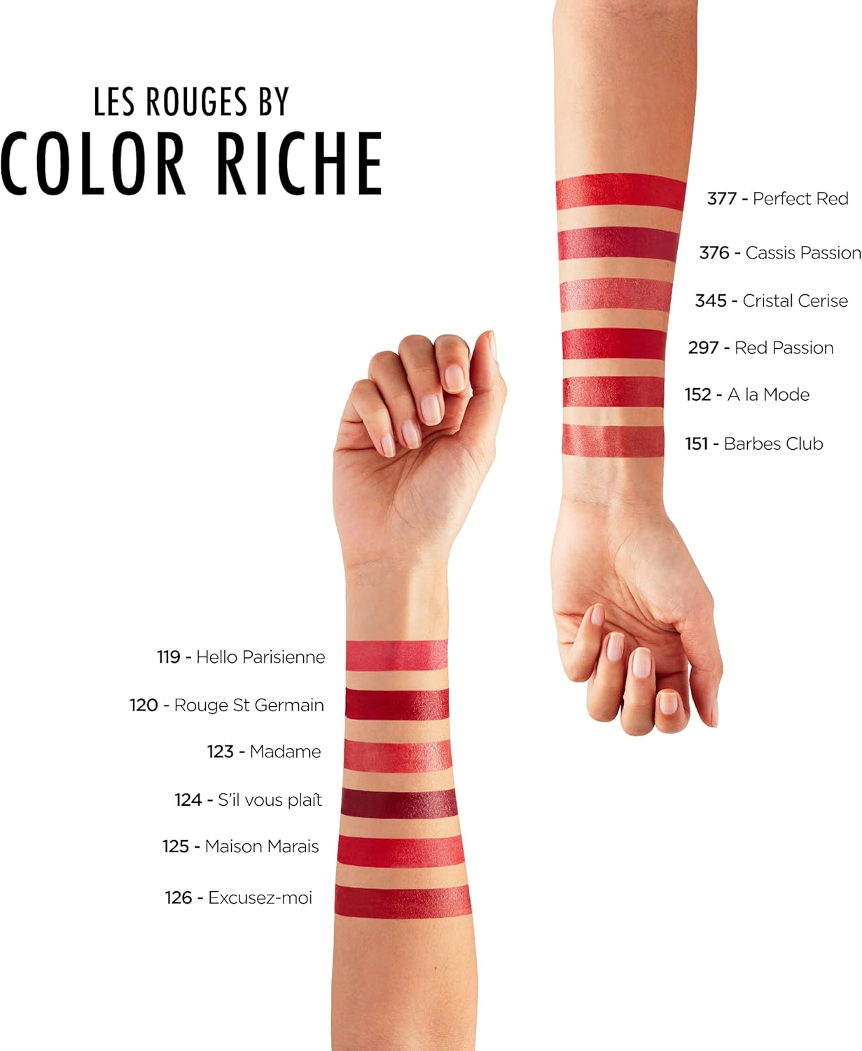 L'Oréal Color Riche Satin Lipstick 125 Maison Marais burgundy red swatch