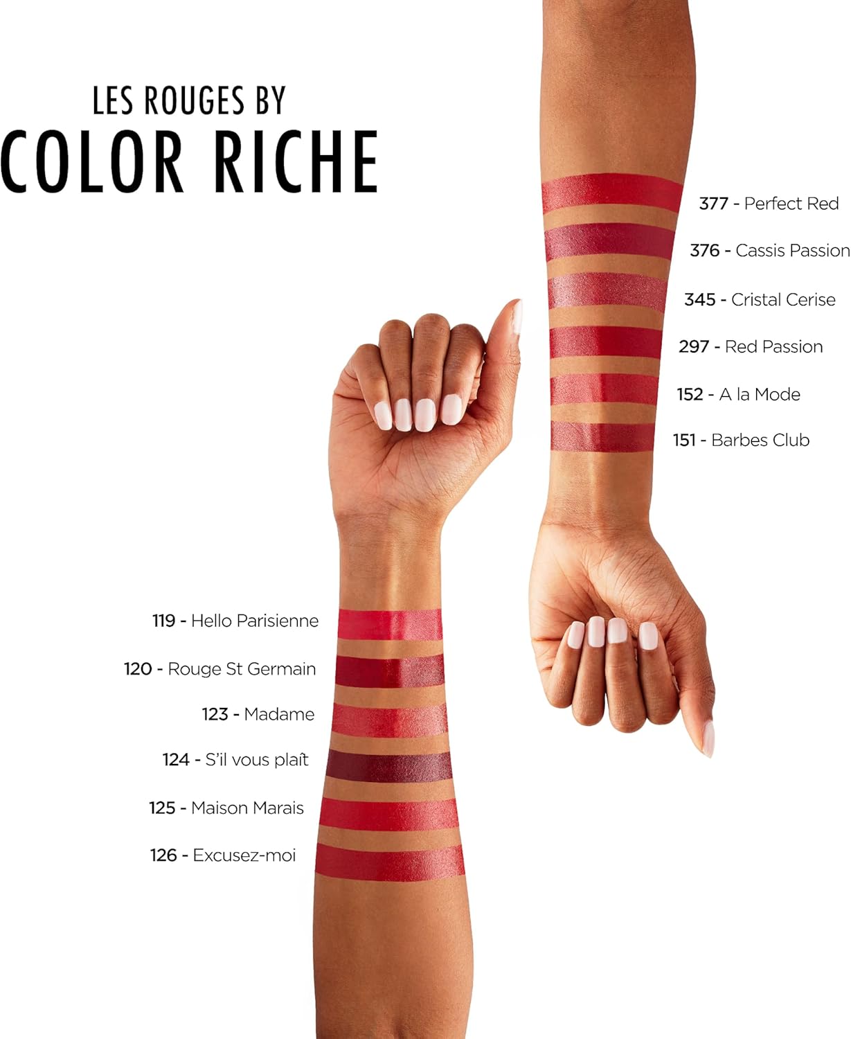 L'Oréal Color Riche Satin Lipstick 125 Maison Marais burgundy red shade swatch