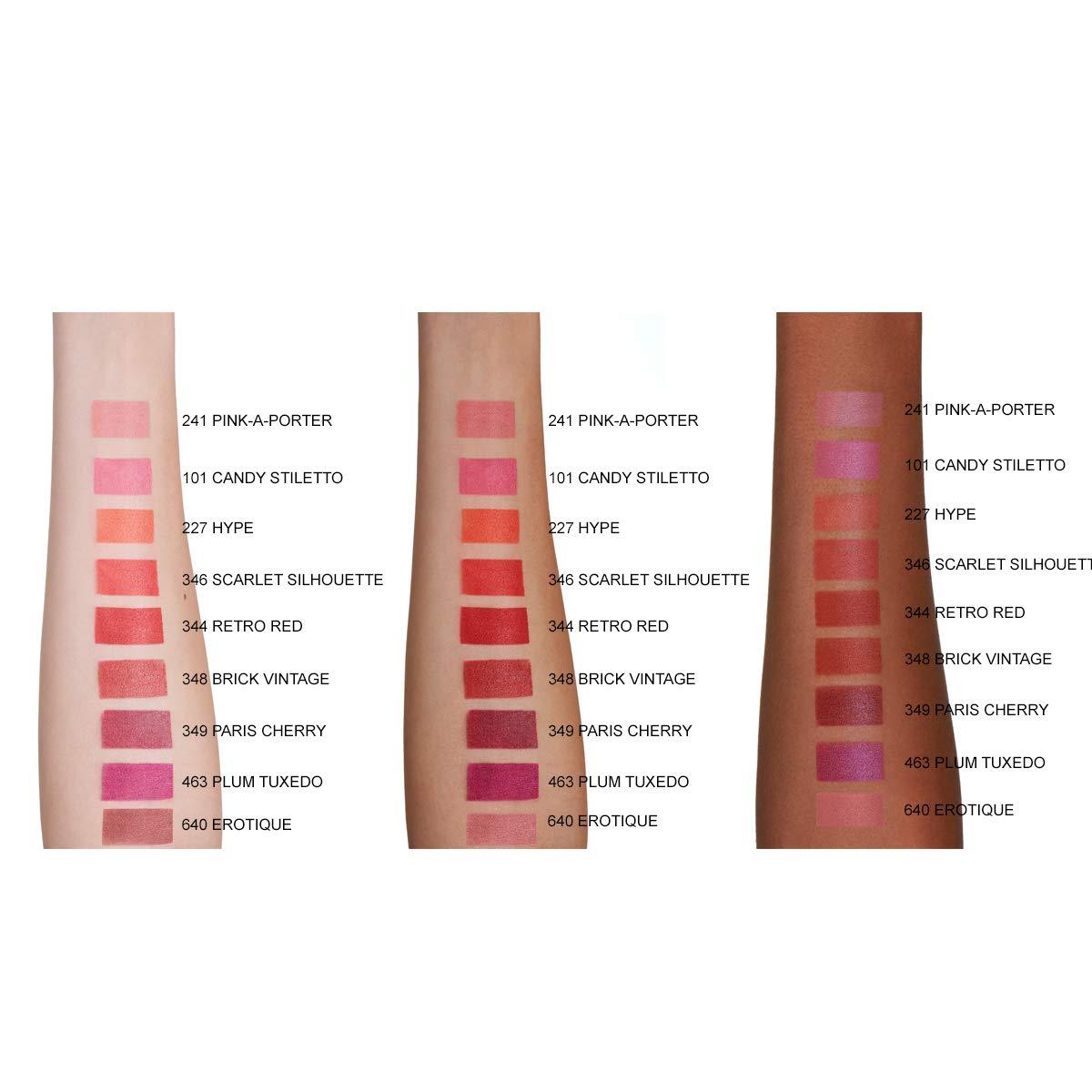 L'Oreal Paris Color Riche matte lipstick 472 Purple Studs swatch display on skin tones