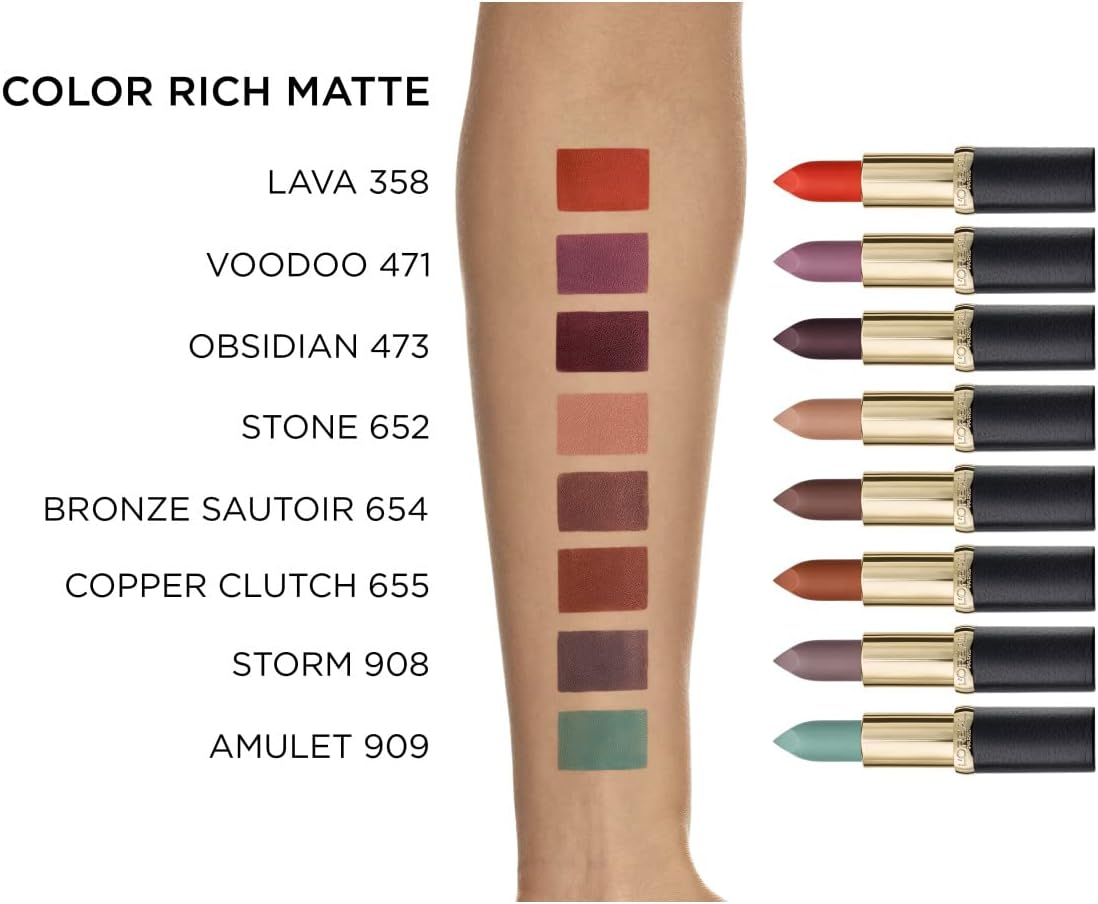 L'Oreal Paris Color Riche Magnetic Stones matte lipstick 655 Copper Clutch