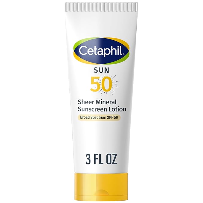 Cetaphil Sheer Mineral Sunscreen Lotion SPF 50, 3 fl oz tube