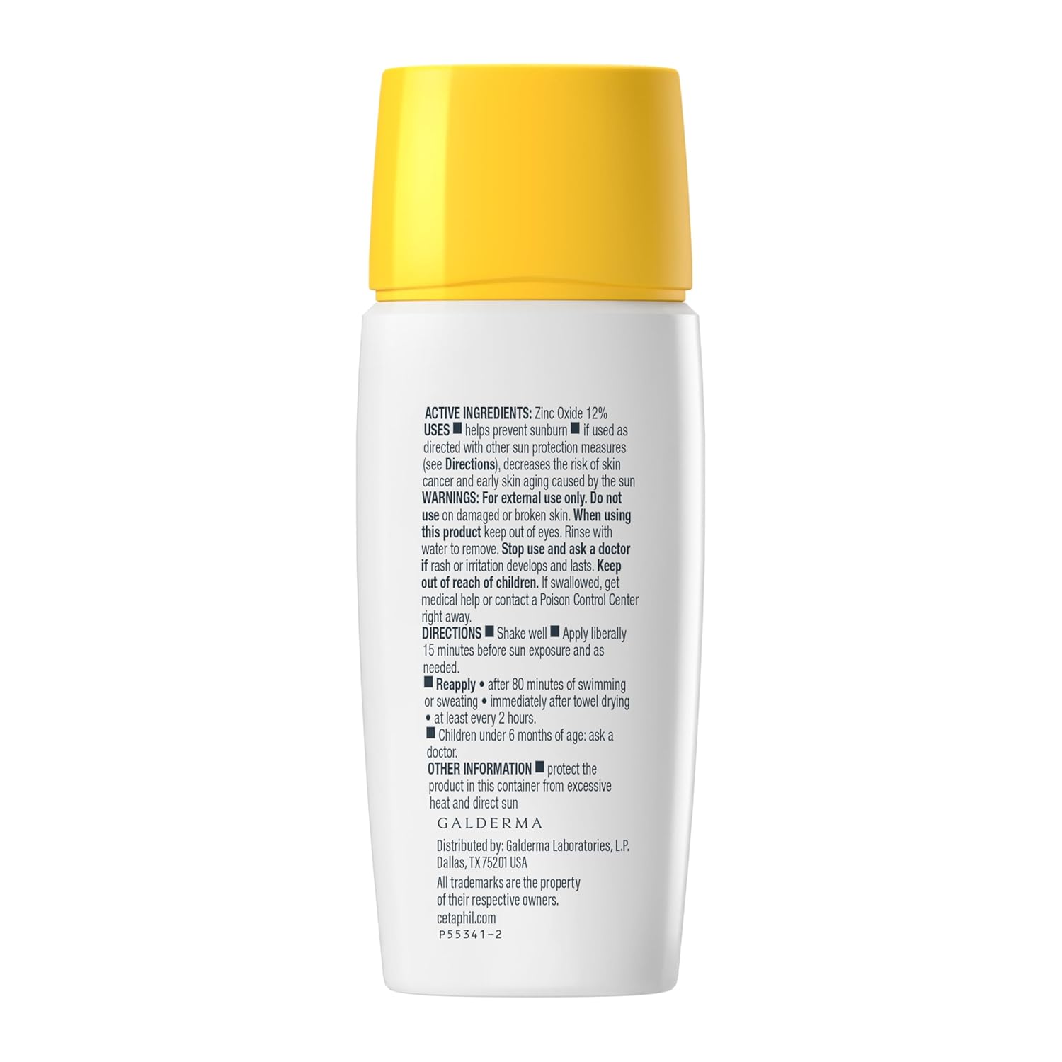 Cetaphil Sheer Mineral Liquid Sunscreen SPF 50 for face, 1.7 fl oz bottle
