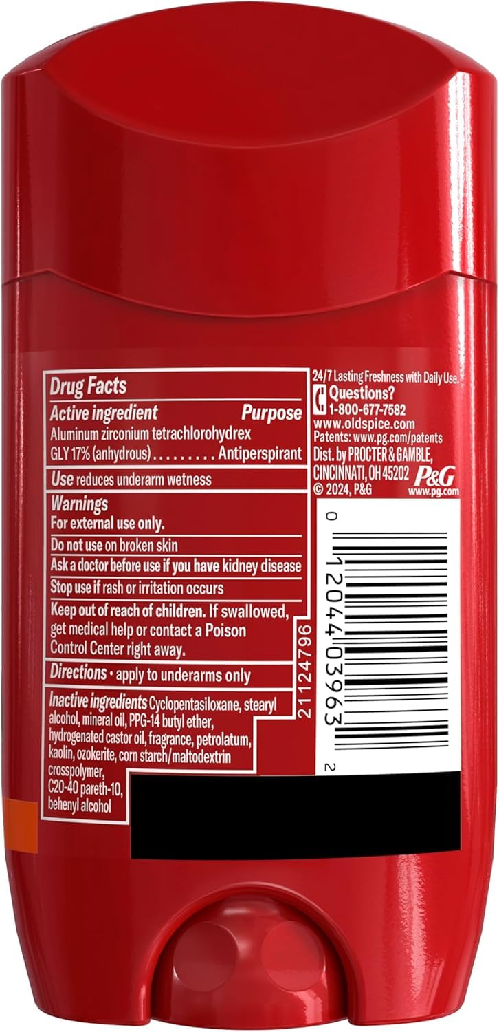 Old Spice Wild Collection Bearglove red men's deodorant stick 3 oz