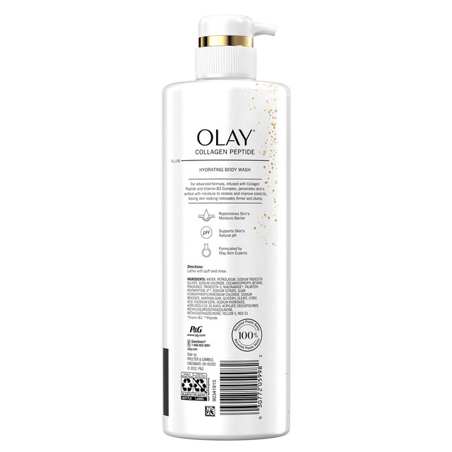 Olay Collagen Peptide Hydrating Body Wash with Vitamin B3, 20 fl oz