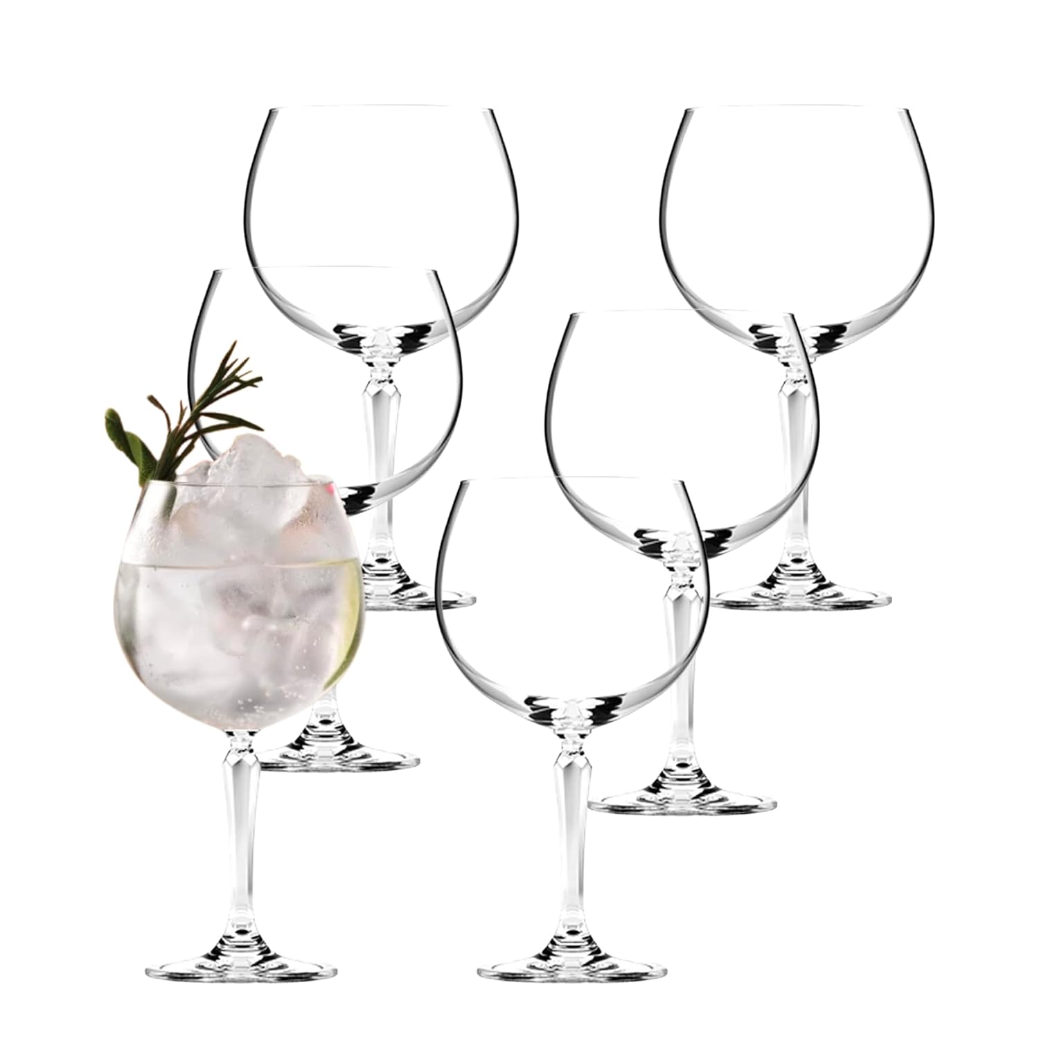 Ocean Connexion gin cocktail glasses 20oz set of six clear crystal