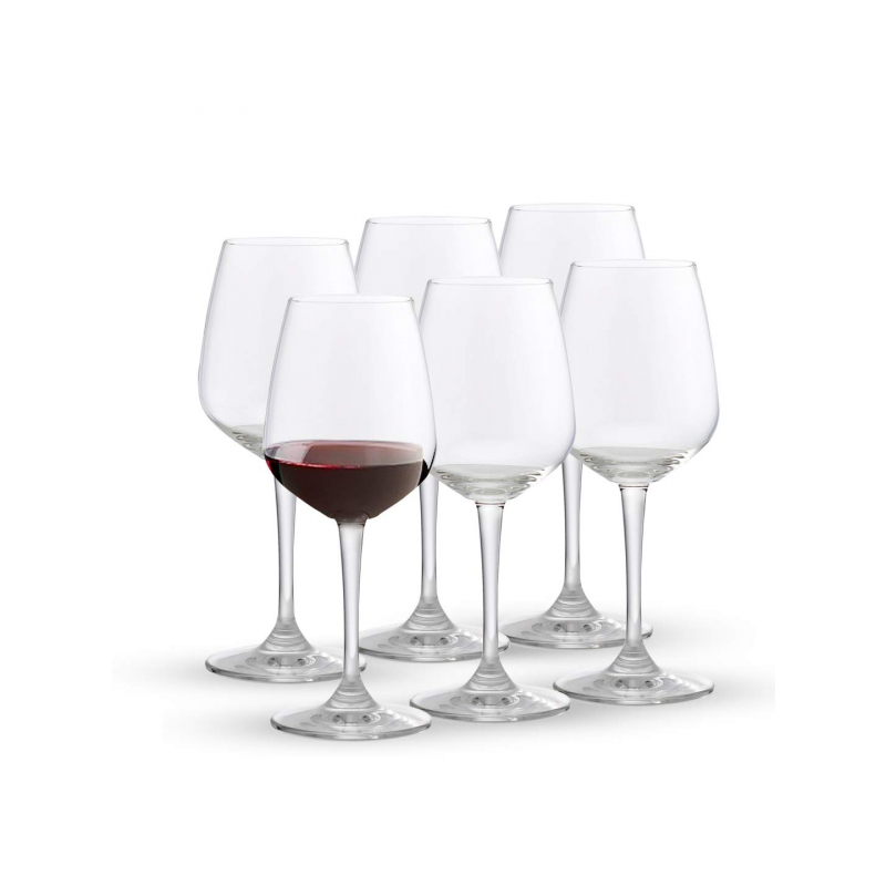 Ocean Lexington red wine glasses 16oz set of six clear glass goblets