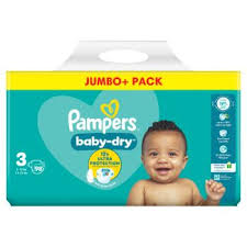 Pampers Baby Dry Size 3 nappies jumbo pack 98 pieces