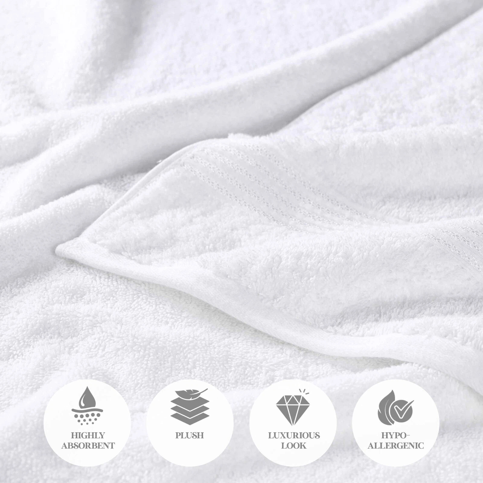 White Pearls Ultimate 600 Gsm bath towel, single piece, 51 by 84 centimetres