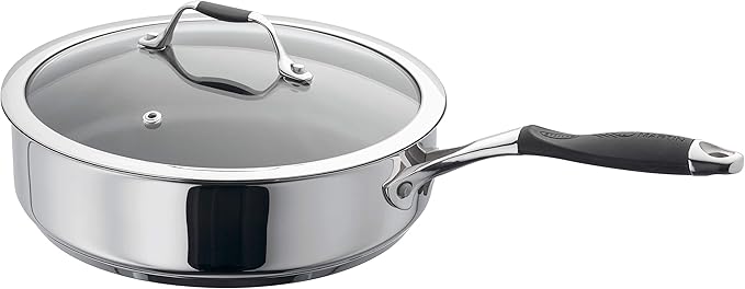 Stellar James Martin 24cm non-stick saute pan with glass lid and handle