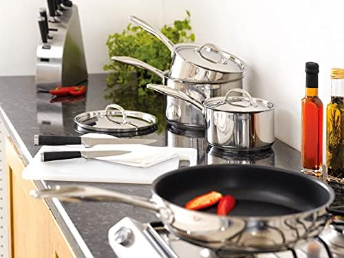 Stellar 7000 S7C1DNS stainless steel non-stick cookware set five pieces