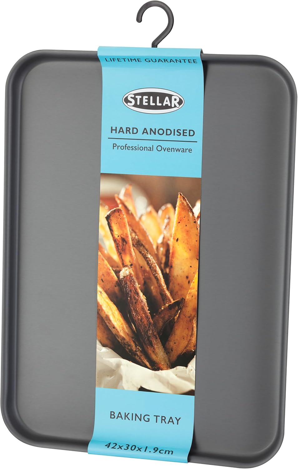 Stellar hard anodised dark grey baking tray 41cm x 29cm professional ovenware