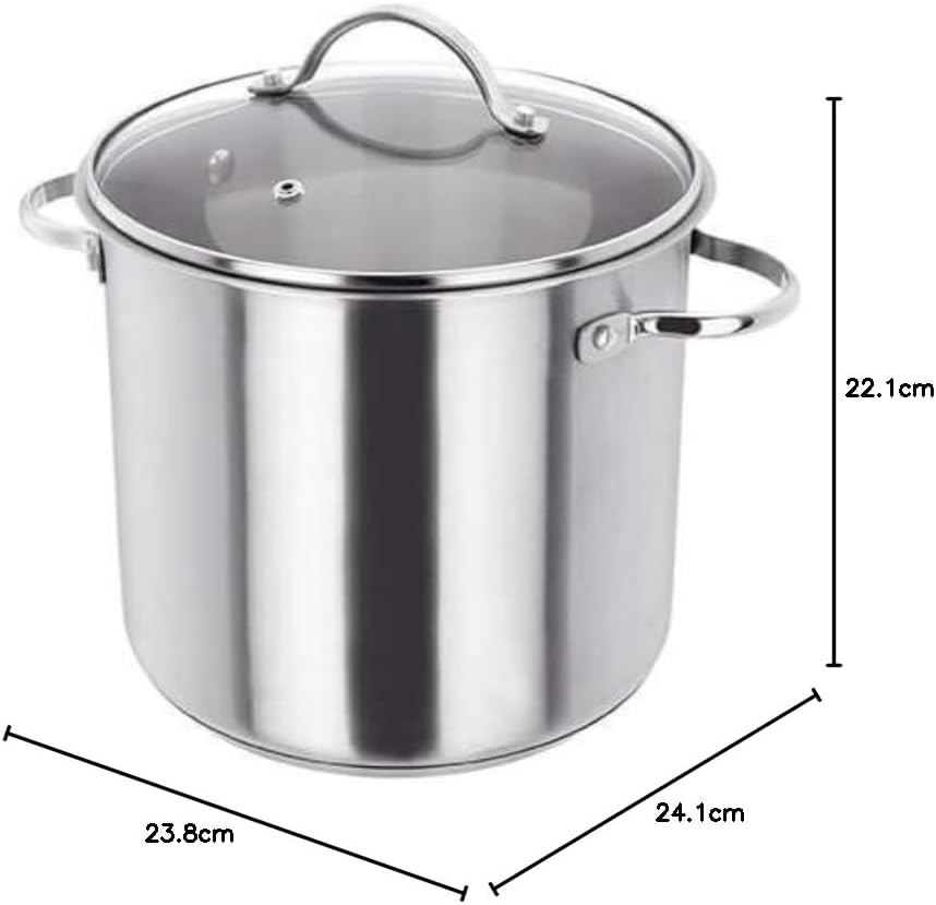Judge Essentials 22cm stainless steel stockpot with glass lid