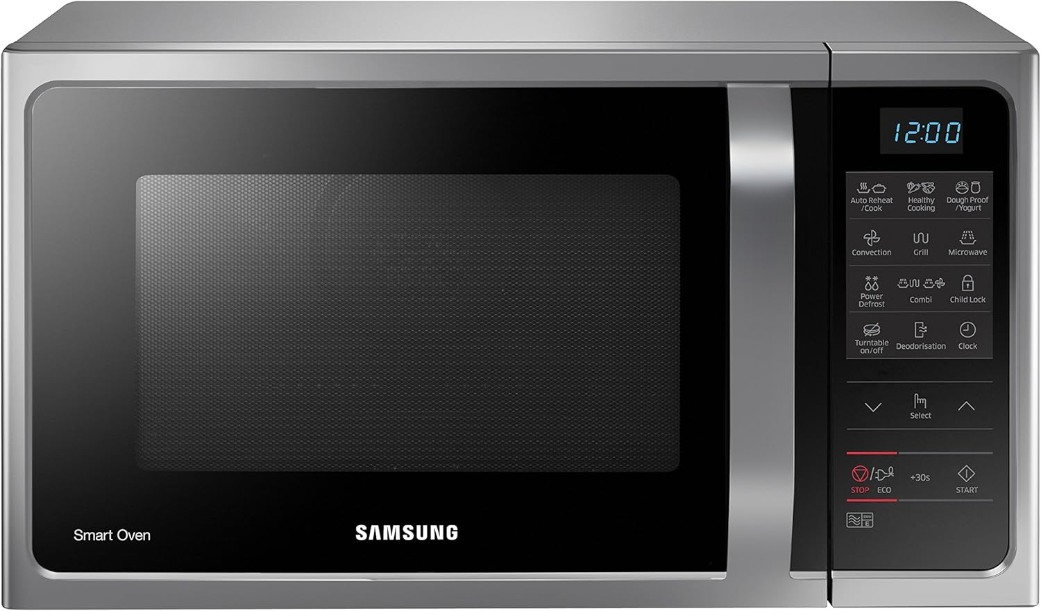 Samsung MC28H5013AS 28-litre combination microwave in silver with digital controls