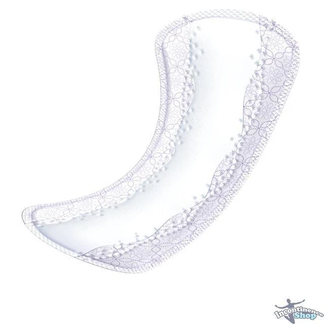 Always Discreet Liners 24 pack incontinence pads white lace trim