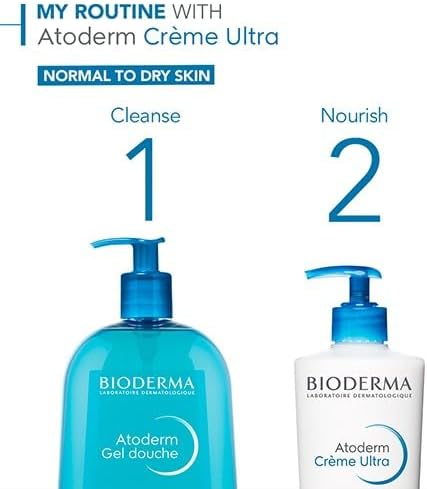 Bioderma Atoderm Shower Gel 500ml turquoise pump bottle for normal to dry skin