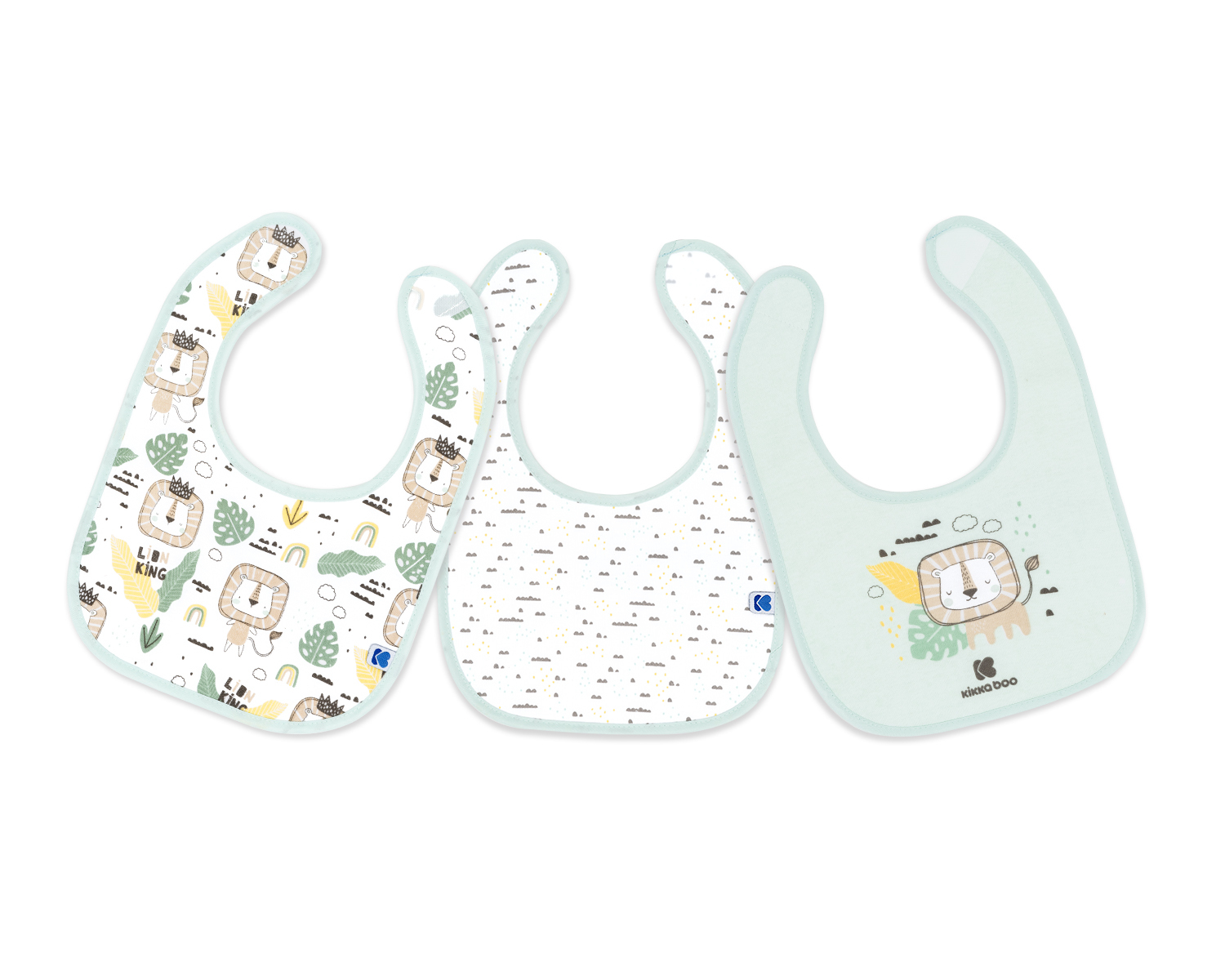 Kikka Boo Cotton Bibs Set - Savanna Mint (3-Pack) — photo 4
