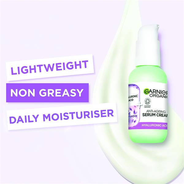 Garnier Organic Lavandin & Hyaluronic Acid 2in1 Anti-Ageing Replumping Serum Cream (50ml) — photo 2