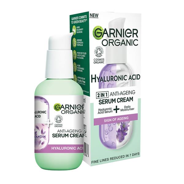 Garnier Organic Lavandin & Hyaluronic Acid 2in1 Anti-Ageing Replumping Serum Cream (50ml) — photo 3