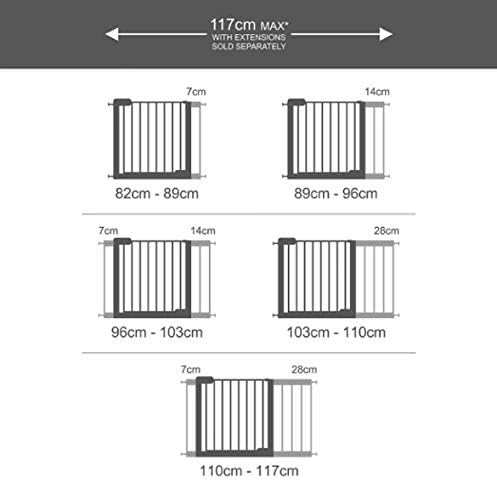 Munchkin Lindam 14cm Baby Pressure Fit Safety Stair Gate | White — photo 5
