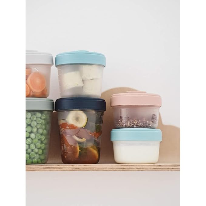 Beaba  Baby Food Storage Clip Containers Spoons Set Pink — photo 4