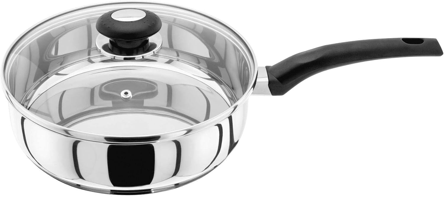 Judge Essentials 24cm Stainless Steel Sauté Pan with Lid (HP18) — photo 2