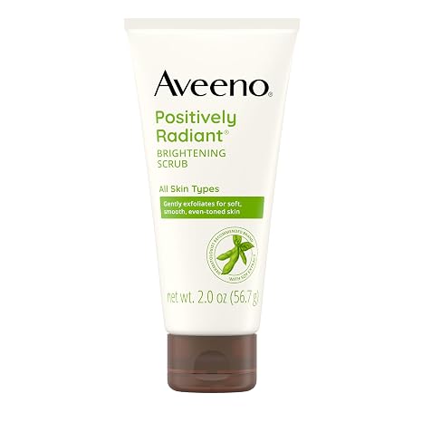 Aveeno Positively Radiant Skin Brightening Exfoliating Daily Face Scrub (2 oz / 56.7 g).