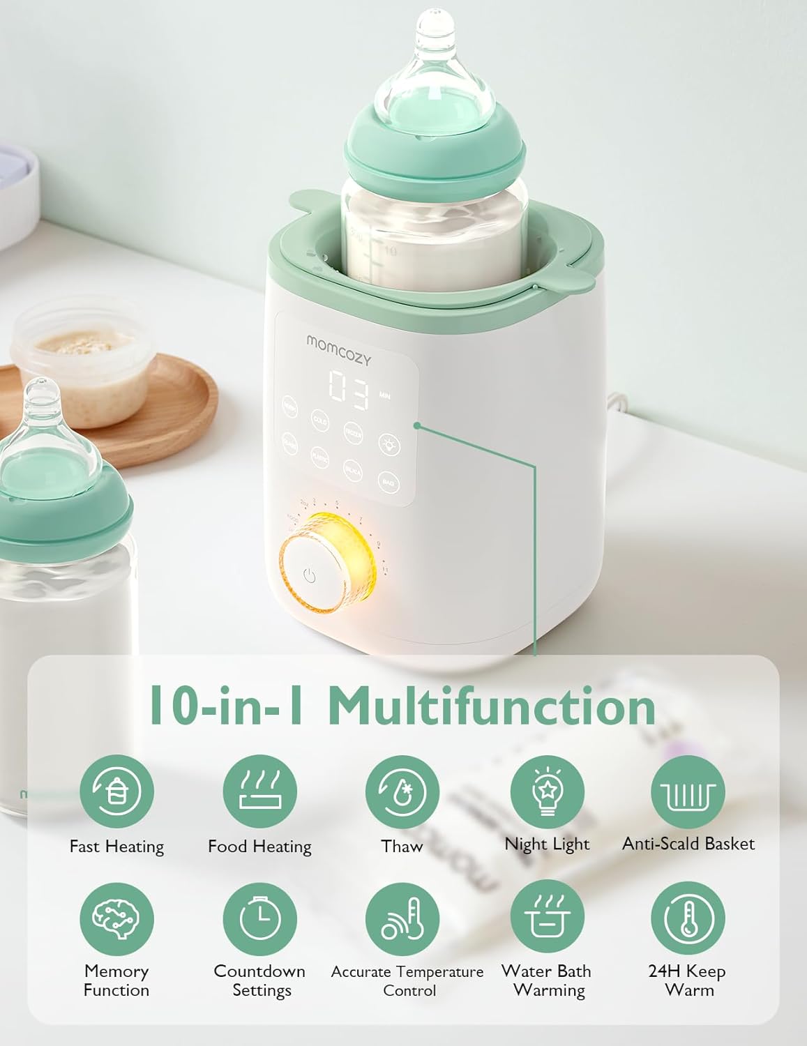 Momcozy Baby Bottle Warmer for Breast Milk, Fullest Nutrients Preserved — photo 4