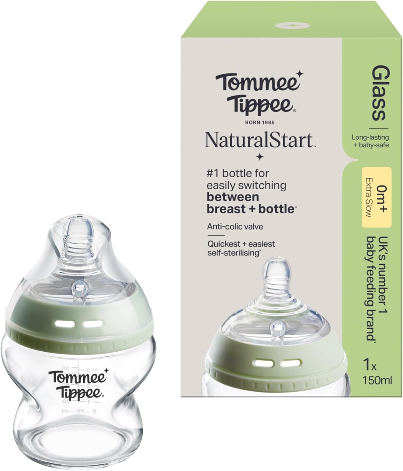 Tommee Tippee Natural Start Glass 1X 150ml Bottle — photo 8