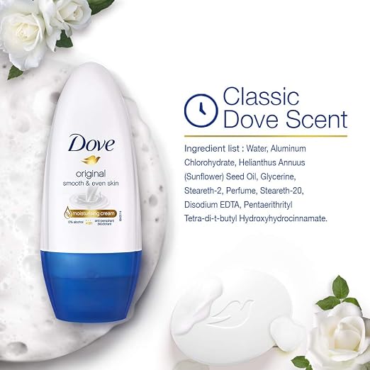 Dove Original Anti-Perspirant Roll-On Deodorant, 50ml — photo 2